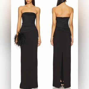 NEW LIKELY Evie strapless Column Gown in Black sz 12